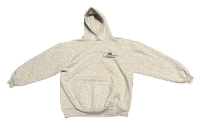 Винтажная спортивная толстовка с капюшоном Russell серая XL сделано в США Smithkline Beecham - Изображение 1 из 4