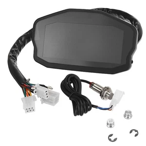 Motorrad LCD Digital Tachometer Drehzahlmesser Kilometerzähler Universal DC12V# - Bild 1 von 12