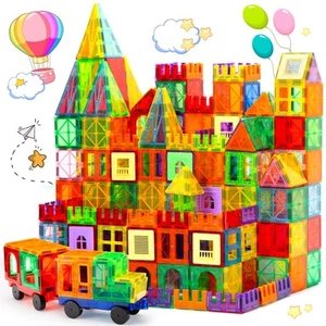 Magnetic Tiles,104PCS Magnetic Building Tiles for Kids, Educational Magnetic ... - Picture 1 of 7