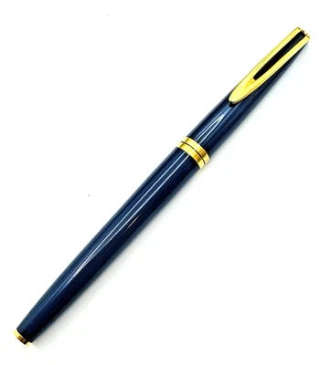 Waterman C/F CF Blue Lacquer Fountain Pen, 18K Gold Nib, France - Image 1 of 4