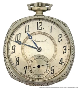 Elegant Tacy Watch Co. Admiral 15j Swiss Made Mens Running Pocket Watch - Picture 1 of 5