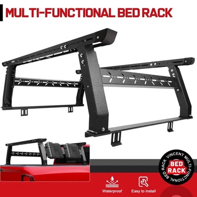 FIT Gladiator/Ford/Tundra/Tacoma/Dodge/Chevy/Nissan Adjustable Overland Bed Rack Foto 1 de 4