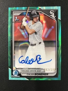 Bowman Chrome Aqua Lava 2024 #CPA-CBO Caleb Bonemer Chicago White Sox automático/199 - Imagen 1 de 2