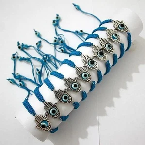 Éxito Buena Suerte Hamsa MANO Mal de Ojo Cuerda SKY Cabalá Pulseras SANTO... - Imagen 1 de 8