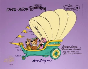 Hanna Barbera:Original Stat Model Cel-Yogi,Boo Boo,Snagglepuss-Signed Bob Singer - Picture 1 of 1