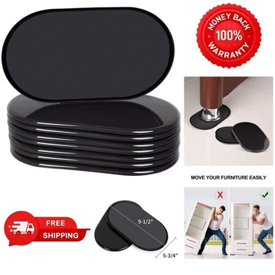 Deslizadores de muebles reutilizables de 9 1/2" x 5 3/4" - Proteger alfombras y mudarse sin esfuerzo Foto 1 de 4