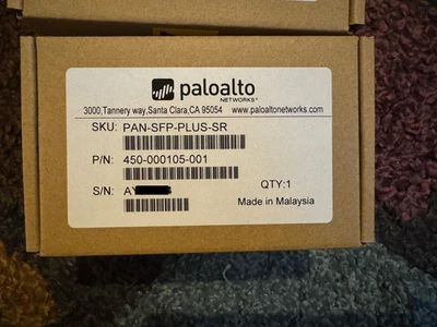 Palo Alto PAN-SFP-PLUS-SR SFP+ form factor, SR 10Gb short reach 300m Optic - NEW - Image 1 of 2