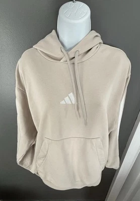 Moletom com capuz Adidas bronzeado creme tamanho pequeno - Imagem 1 de 4