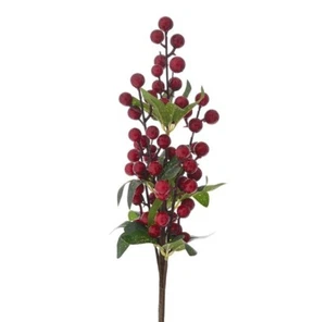 3 Stk Beerenzweige 40cm lang rot grün ili655 Beeren Picks Deko Strauß Kranz - Bild 1 von 1