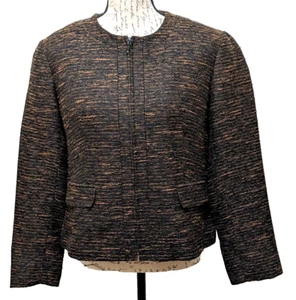 Coldwater Creek Jacket PL 14-16 Black Rust Excellent Business Gift - Picture 1 of 13