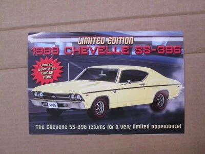Folleto Danbury 1969 Chevy Chevelle SS 396 LE como nuevo Foto 1 de 2
