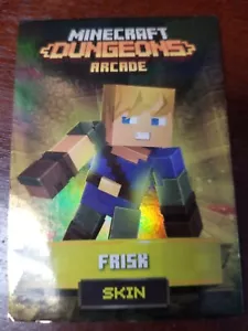 2021 Minecraft Dungeons Arcade Vending Cards Unique Non Holo Foil Frisk 51/60 - Picture 1 of 2