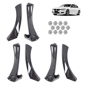 Cubierta de moldura de manija de panel de puerta exterior interior de carbono 3 piezas para BMW E90 E91 328 - Imagen 1 de 8