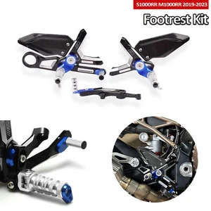 Fit For BMW S1000RR 2019-2023 Carbon Fiber Adjustable Rearset Foot Peg Footrest - Picture 1 of 7