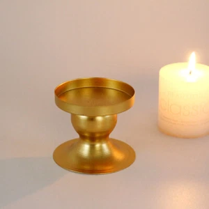 Gold Single Straight Taper Candle Stick Holders Table Wedding Dinning Home Decor - Picture 1 of 15