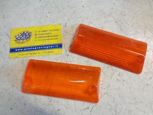 COPPIA PLASTICHE FANALINI FRECCE ANTERIORI FIAT 124 BERLINA - ARANCIONI - NUOVE - Imagen 1 de 2