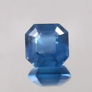 11x11mm Blue Tourmaline Radiant Cut | Mozambique Blue Gem | October Birthstone - Picture 1 of 20