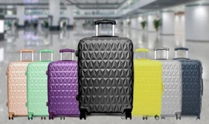 ABS Suitcase Luggage Hard Shell 4 Wheel Travel Trolley Lightweight Case Set of 3 - Picture 1 of 37