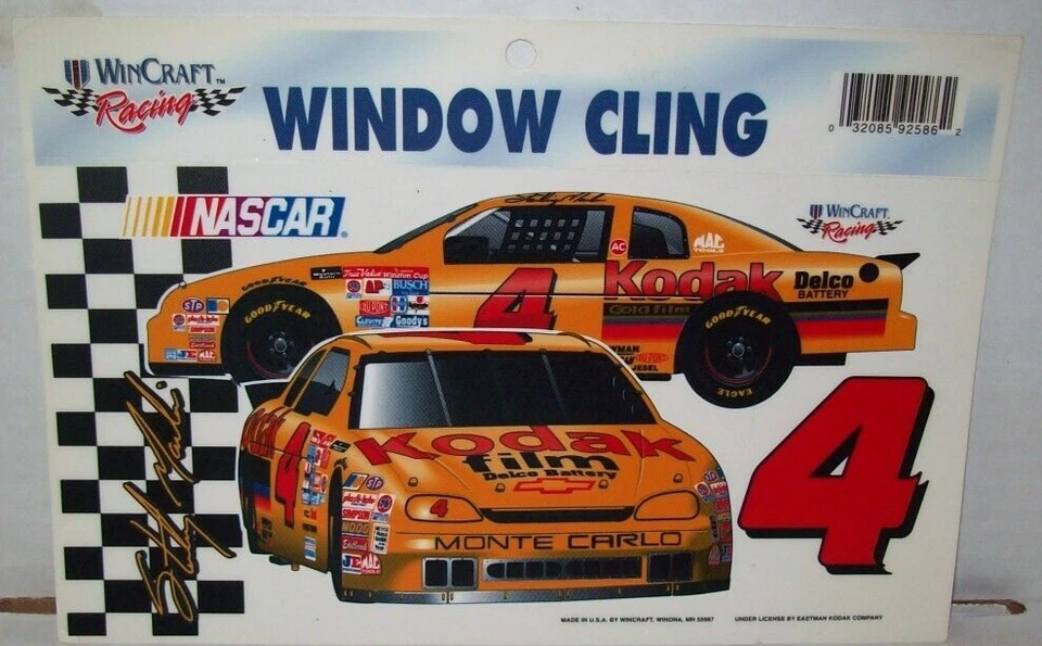 СТЕРЛИНГОВЫЙ МАРЛИН #4 KODAK NASCAR WINCRAFT СТАТИЧЕСКАЯ НАКЛЕЙКА НА ОКНО - Изображение 1 из 1