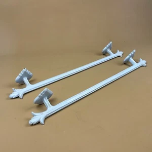 Pair of Victorian Towel Rails Pale Blue Painted Metal Hanger Holder Bathroom - Picture 1 of 11
