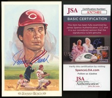 Johnny Bench Signed Perez-Steele Celebration Postcard Autograph JSA ZJ7306