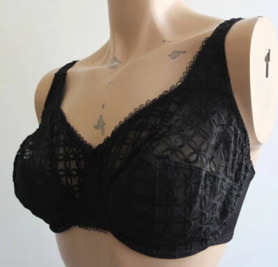 Berley Lace Underwire Bra Size 70 Ff New Label Black Al - Image 1 of 3