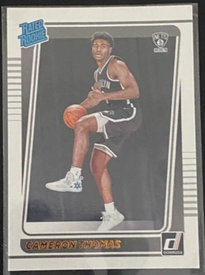 Cameron Thomas RC 2021-22 Panini-Donruss Rated Rookie #203 Brooklyn Nets - Image 1 of 2