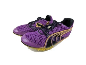 Puma Complete Running Women 7 TFX Sprint Track Shoe Purple Yellow Sportlifestyle - Picture 1 of 6