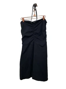 Lucy Rüschen Neckholder Kleid Damen Medium A-Linie Bio Baumwolle schwarz - Bild 1 von 6