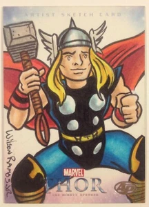 Thor Sketch Card Upper Deck Thor Movie Artist proof Original Artwork Ramos - Picture 1 of 5