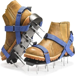 Lawn Aerator Shoes – Ready-To-Use, Pre-Assembled – One-Size-Fits-All Gardening S - Picture 1 of 12