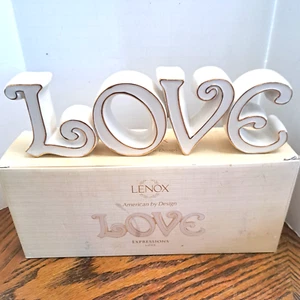 Lenox Expression ''LOVE'' Statue 10.5'' Long With Box - Picture 1 of 12