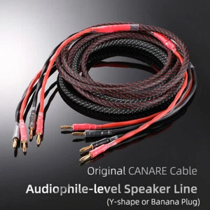 1 pieza Altavoz Principal Fiebre Cable de Audio HIFI Plátano Enchufe en Y CANARE 4S12F Cable - Imagen 1 de 14