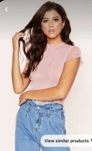 Missy Empire Divina Dusky Pink Top Size 12 - Picture 1 of 7
