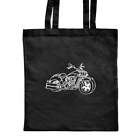 'Motorcycle' Classic Black Tote Shopper Bag (ZB00009361)