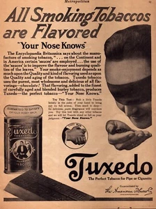 1919 Esmoquin Tabaco Impresión Anuncio Pattersons Pipa Cigarrillo Tu Nariz Conoce Chocolate - Imagen 1 de 1