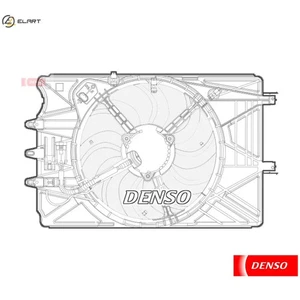 FAN ENGINE COOLING DER09070 FOR FIAT 312A2/199B6.000 0.9L 2cyl 500L 4cyl 500L - Picture 1 of 10