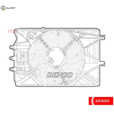 FAN ENGINE COOLING DER09070 FOR FIAT 312A2/199B6.000 0.9L 2cyl 500L 4cyl 500L - Image 1 of 4