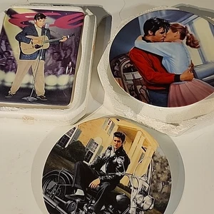 3 Vintage Elvis Presley Collector Plates 1993, 1994, And 98 Each Is 8.25” - Picture 1 of 4