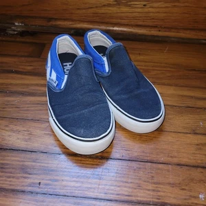 Hurley Kenji Navy Royal Blue Canvas Athletic Slip Ons Yourh Size 4 - Picture 1 of 10