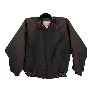 Vintage Santa Fe Trail Jacke Größe Large schwarz verblasst Southwest Blanket Line USA - Bild 1 von 13