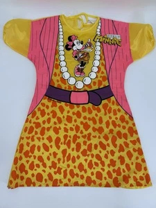 Vintage 90s DISNEY Pink/Yellow TOTALLY MINNIE MOUSE DRESS Costume YOUTH 8/10 - Picture 1 of 10