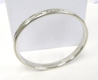 Brazalete Tiffany & Co. 1837 Fabricante Plata Esterlina 7mm 7.25" Foto 1 de 4
