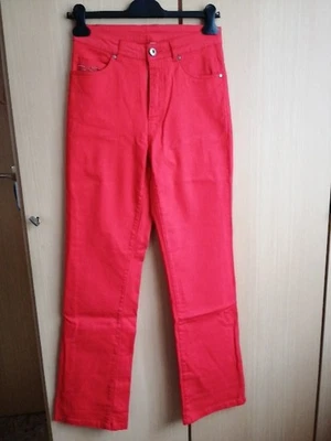 rote Jeans Gr. 34 mit Pailletten  - Bild 1 von 4