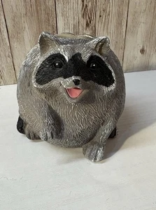 Fat Raccoon Bank mit Stopper Vintage selten grau rund KOSTENLOSER VERSAND - Bild 1 von 8