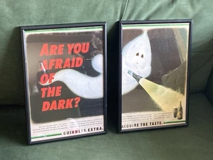 Gerahmte Doppelseite 80er Guinness Extra Zeitschrift Werbung, Geist Halloween Männerhöhle - Bild 1 von 6