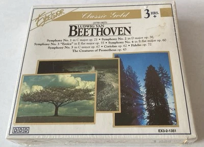 BEETHOVEN Classic Gold, 3 CDs Piano Concertos No. 1, 2, 3, 4, 5, Sonata No. 8 - Image 1 of 4