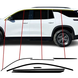 Película de vinilo apagón para eliminar calcomanía cromada lateral para Chevrolet Traverse 2024-2026 - Imagen 1 de 7