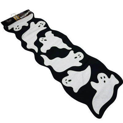 Cynthia Rowley Halloween Scary Ghosts Glow in the Dark 48in Table Runner - Image 1 of 2