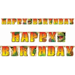 Dino Blast Large Jointed Birthday Banner 7.23 ft - Picture 1 of 1